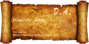 Dömötör Ádám névjegykártya