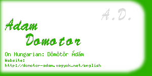 adam domotor business card